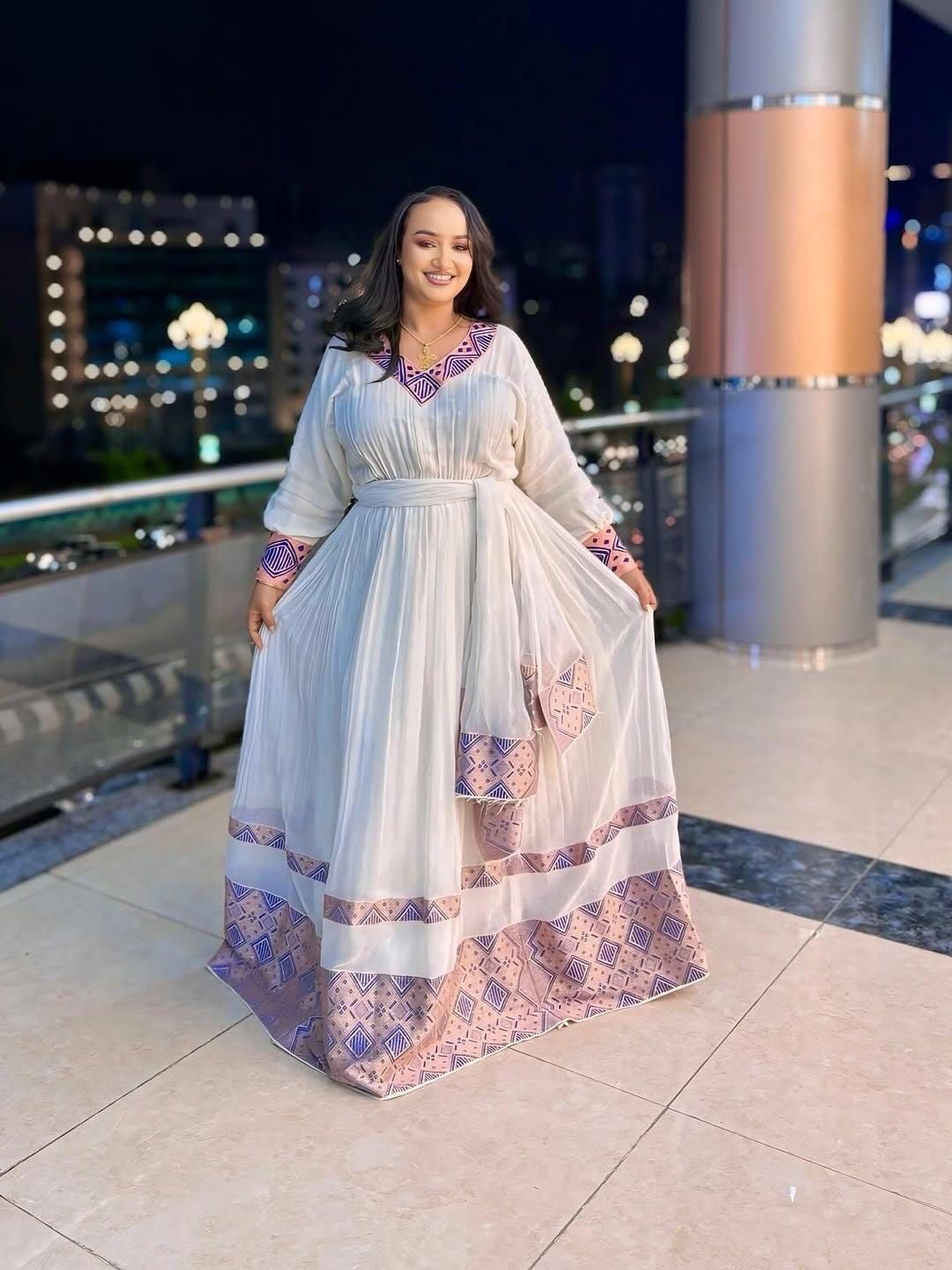Blush Tibeb Evening Gown