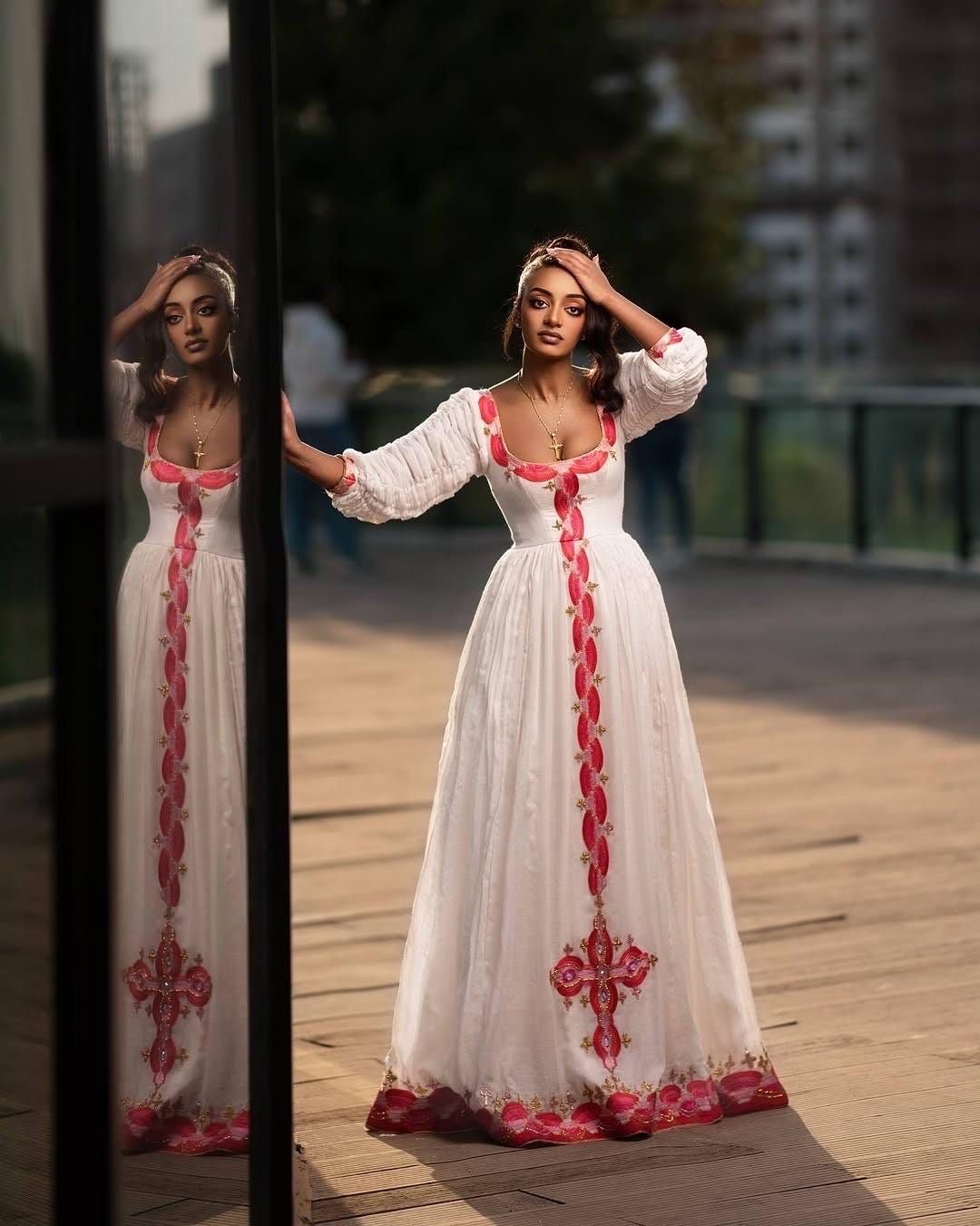 Crimson Cross Ceremonial Gown